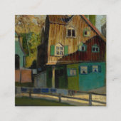 助成木材による赤い寝具 スクエア名刺 (正面)