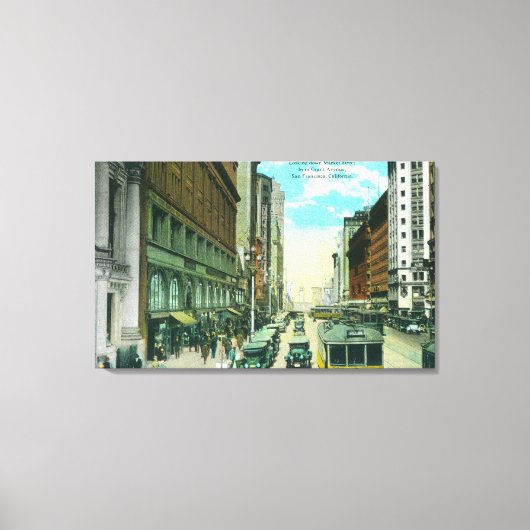 助成通りからの市場通りの見解 キャンバスプリント (正面)