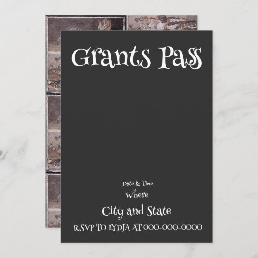 助成金パス 招待状 (正面/裏面)