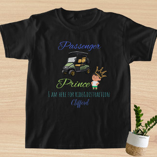 "助手王子"キッドパーソナライズされたボーイゴルフテーマ Tシャツ