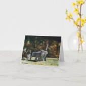 "助手"の集めますシェットランド・シープドッグ犬の芸術のメッセージカード カード (黄色い花)