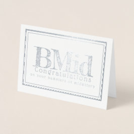 助産おめでとうフォイルの独身者 箔カード