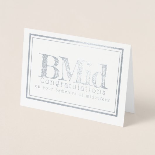 助産おめでとうフォイルの独身者 箔カード (正面)