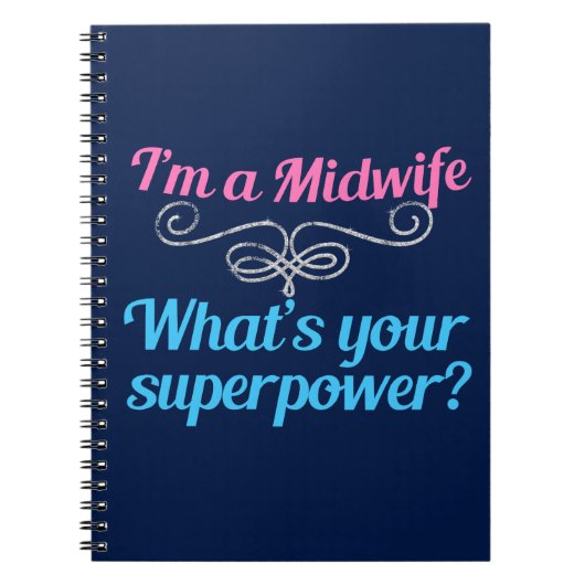 助産おもしろい師スーパーヒーロー ノートブック (正面)