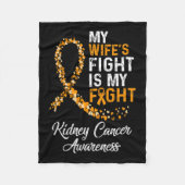 助産の戦いは私の戦い腎臓がんの認識 フリースブランケット (正面)