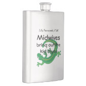 助産婦および緑トカゲのねじれ フラスク (右)