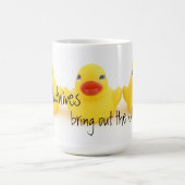 助産婦および黄色いゴム製アヒル コーヒーマグカップ (中央)
