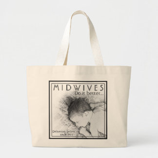助産婦それはおもしろいの助産婦のトートバックをよくします ラージトートバッグ