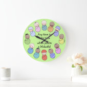 助産婦のためのベビーの時間はいつでもあります ラージ壁時計 (ホーム)