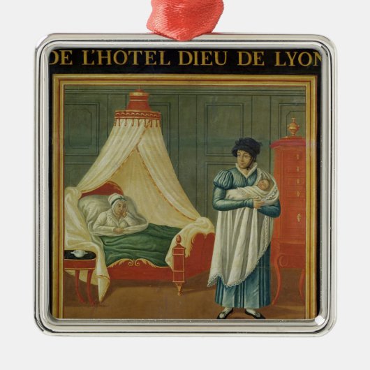 助産婦のサービスを広告する印 メタルオーナメント (正面)