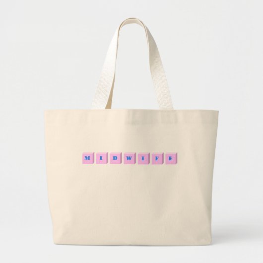 助産婦のトートバック ラージトートバッグ (正面)