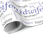 助産婦の単語の雲 ラッピングペーパー (ロールコーナー)