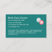 助産婦の誕生の心配のデザイン 名刺 (正面)