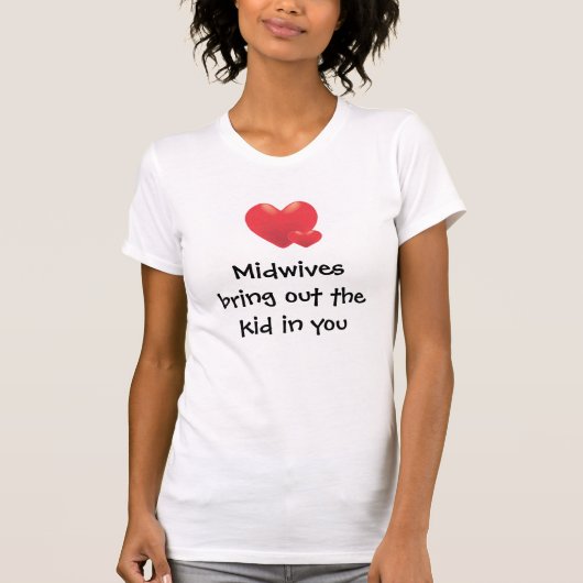 助産婦はおもしろいです! Tシャツ (正面)