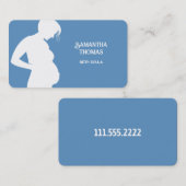 助産婦二重授乳青 名刺 (正面/裏面)