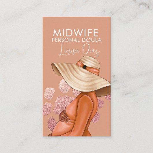 助産婦二重旅行ナース妊娠 名刺 (正面)