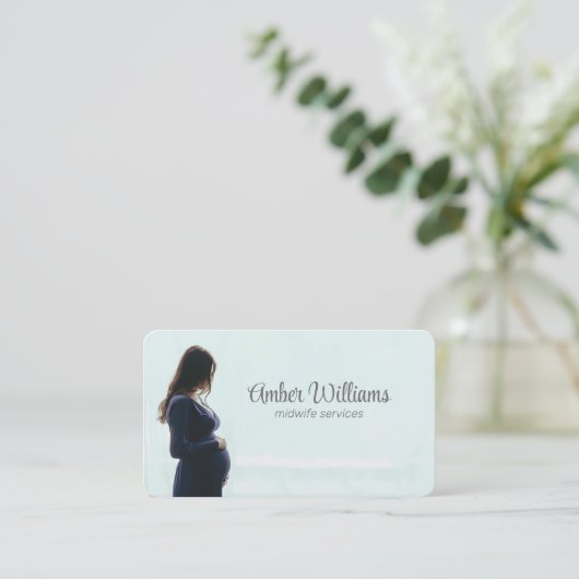助産婦妊娠 名刺 (スタンド正面)