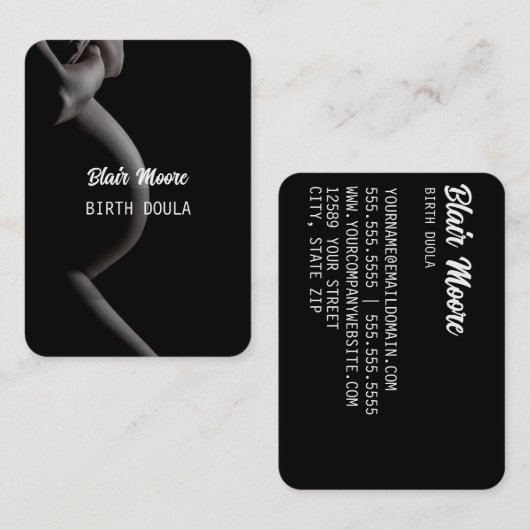 助産婦経験豊富 名刺 (正面/裏面)