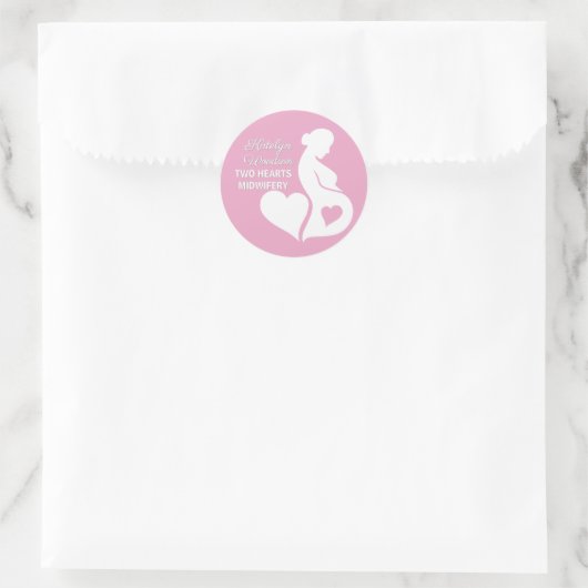 助産婦美妊娠ビジネスピンク ラウンドシール (バッグ)