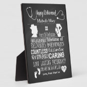 助産婦退職贈与ボス介護サービス フォトプラーク (側面)