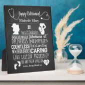 助産婦退職贈与ボス介護サービス フォトプラーク (側面)