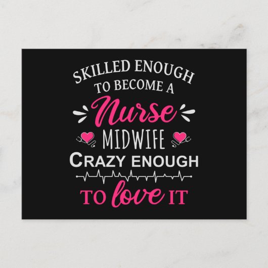 助産師となるのに十分な技能を有するナース ポストカード (正面)