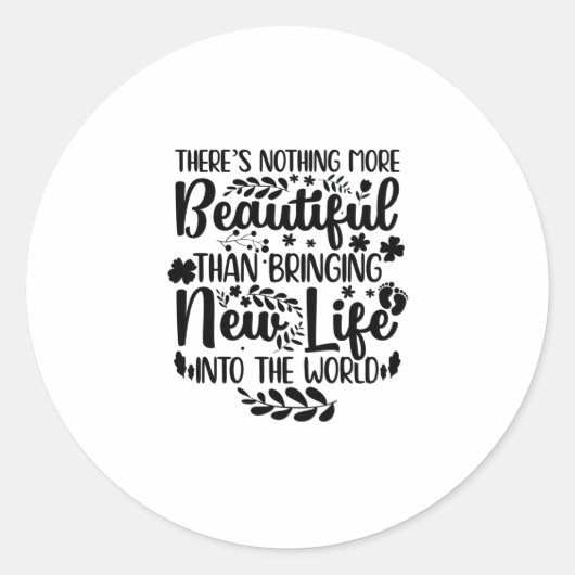 助産師への進物 |助産師妊婦のナース誕生 ラウンドシール (正面)