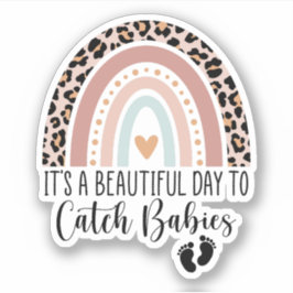 助産師を捕まえる美しい日だ シール