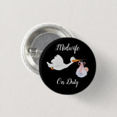 助産師オン義務デザイン小1 1/4インチ丸ボタン 缶バッジ (正面&裏面)