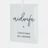 助産師カスタム鑑賞助産 ガラスオーナメント (正面左)