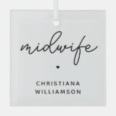 助産師カスタム鑑賞助産 ガラスオーナメント (正面)