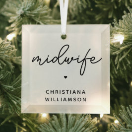 助産師カスタム鑑賞助産 ガラスオーナメント