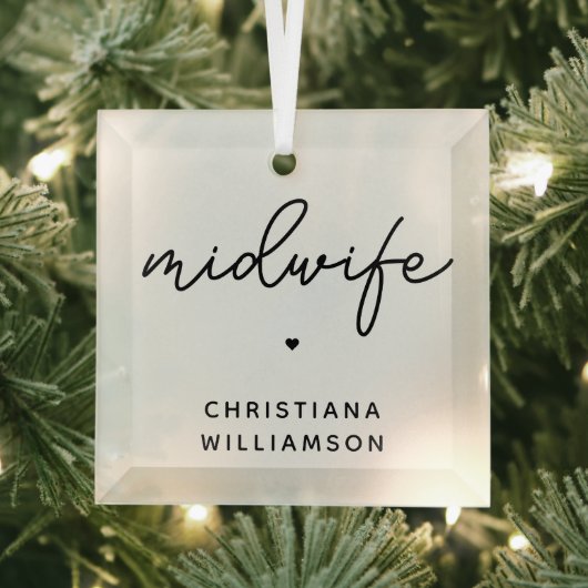 助産師カスタム鑑賞助産 ガラスオーナメント (インサイチュ)