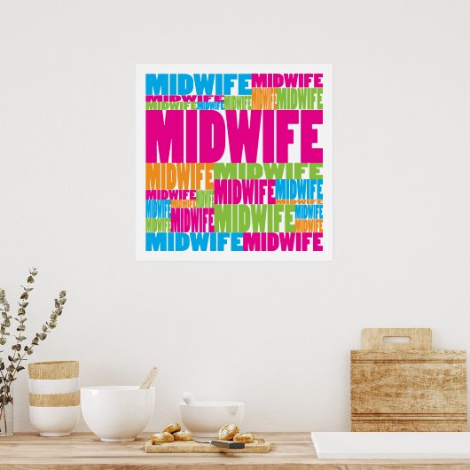 助産師カラフル ポスター (キッチン)