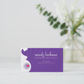 助産師カード妊婦ベリーシルエットパープル 名刺 (スタンド正面)