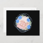 助産師ギフトありがとう赤ちゃんの足 ポストカード (正面/裏面)