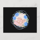 助産師ギフトありがとう赤ちゃんの足 ポストカード (正面)