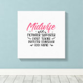 助産師ギフトアイディア |産婦人科医ドゥラ キャンバスプリント (インサイチュ (ウッドフロア))