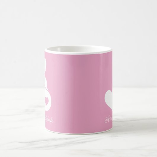 助産師ダラビューティフルピパーソナライズされたンク コーヒーマグカップ (中央)
