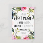 助産師ドゥラオフィスサンキューカード引用文ギフト (正面/裏面)