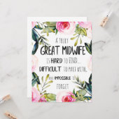 助産師ドゥラオフィスサンキューカード引用文ギフト カード (正面/裏面インサイチュ)