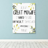 助産師ドゥラオフィスサンキューカード引用文ギフト キャンバスプリント (インサイチュ (ウッドフロア))