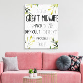 助産師ドゥラオフィスサンキューカード引用文ギフト キャンバスプリント (インサイチュ (リビング))