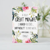 助産師ドゥラオフィスサンキューカード引用文ギフト サンキューカード (スタンド正面)