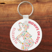 助産師パーソナライズされた キーホルダー (正面)