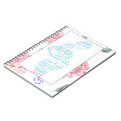 助産師ログブック|バラ水彩色 ノートブック (左側)