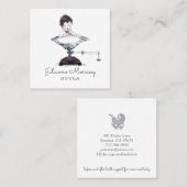 助産師ヴィンテージベビースケール名刺 スクエア名刺 (正面/裏面)