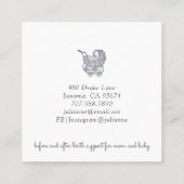 助産師ヴィンテージベビースケール名刺 スクエア名刺 (裏面)