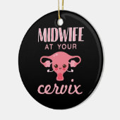 助産師助産師助産師 セラミックオーナメント (左)