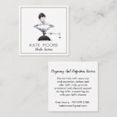 助産師又はお洒落助産師の規模等に関するベビー スクエア名刺 (正面/裏面)